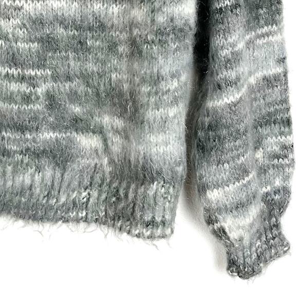 Vylette Womens Sweater Mock Neck Pullover Variegated Gray White Medium NWT - Picture 4 of 7